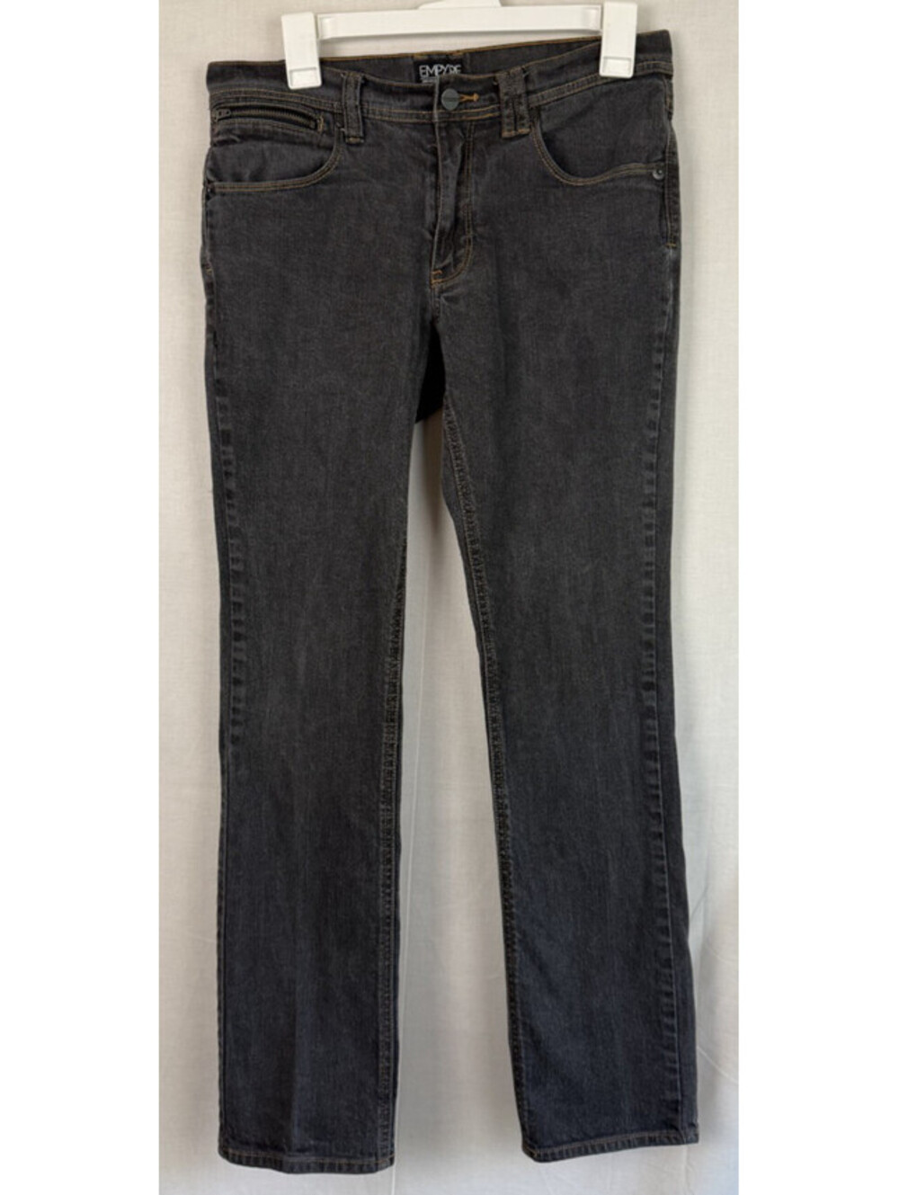 Empyre Jeans PunkRockPaul Black Mens Sz 32 Super Slim Denim Pant Zipper Pockets